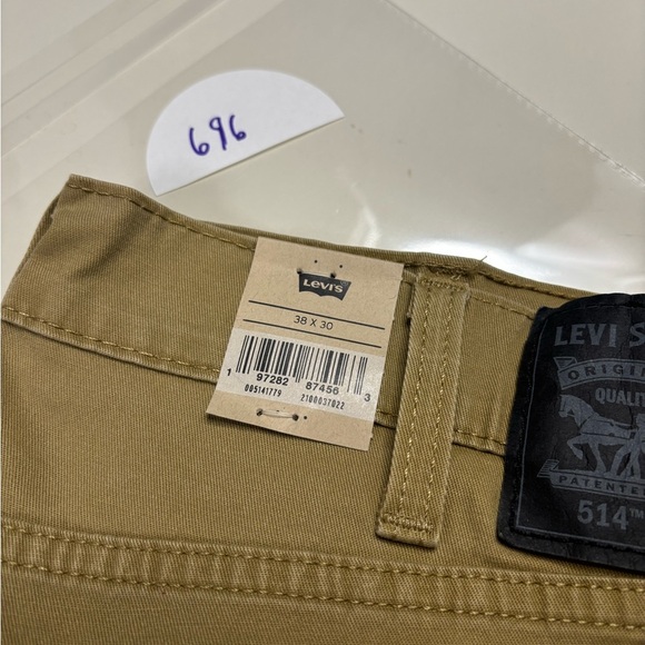Levi's Men's 514 Straight Fit Jeans British Khaki 38W x 30L New Hemmed To 27 - Picture 6 of 7